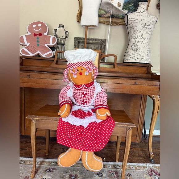Rare Vintage 4 Feet Tall Gingerbread Man Holiday Decor - Picture 5 of 9